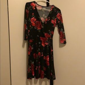 Long sleeve floral dress, worn once!